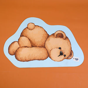 TEDDY ISLAND series bath mat 001-blue