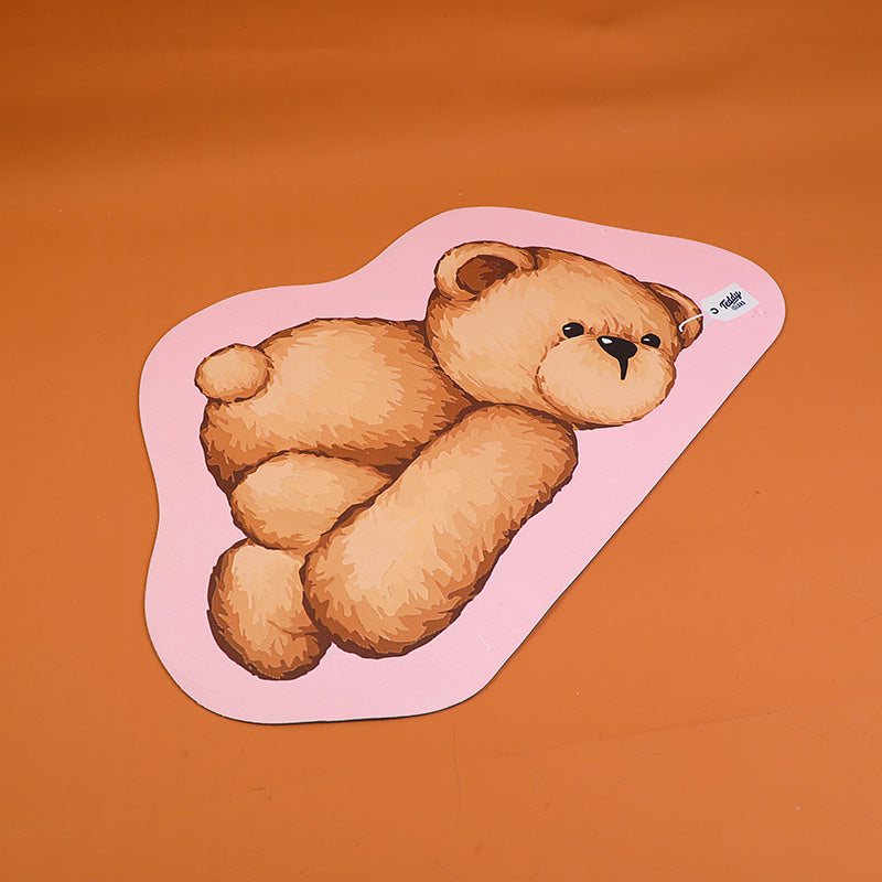 TEDDY ISLAND series bath mat 001-pink