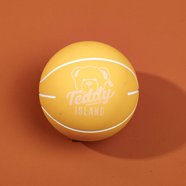TEDDY ISLAND series rubber ball-6cm (yellow)KQ-5717-2