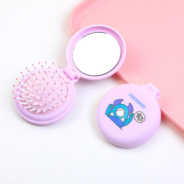 TOMARMON series foldable mirror comb-purple