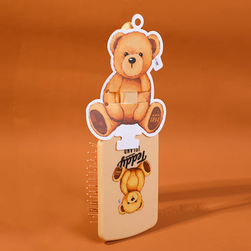 TEDDY ISLAND series square massage comb-light brown