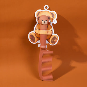 TEDDY ISLAND series wide tooth hair comb-dark brown