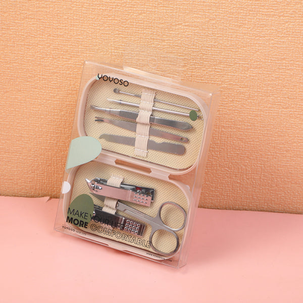 Boxed nail clippers 8-piece set-grey