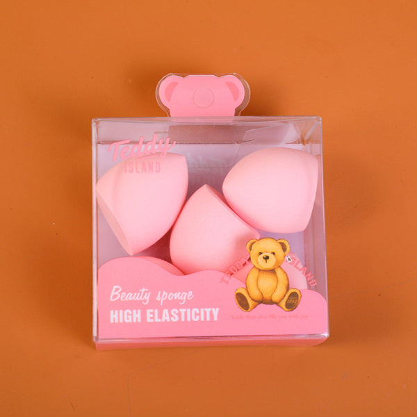 TEDDY ISLAND series cute makeup sponge 5pcs-pink