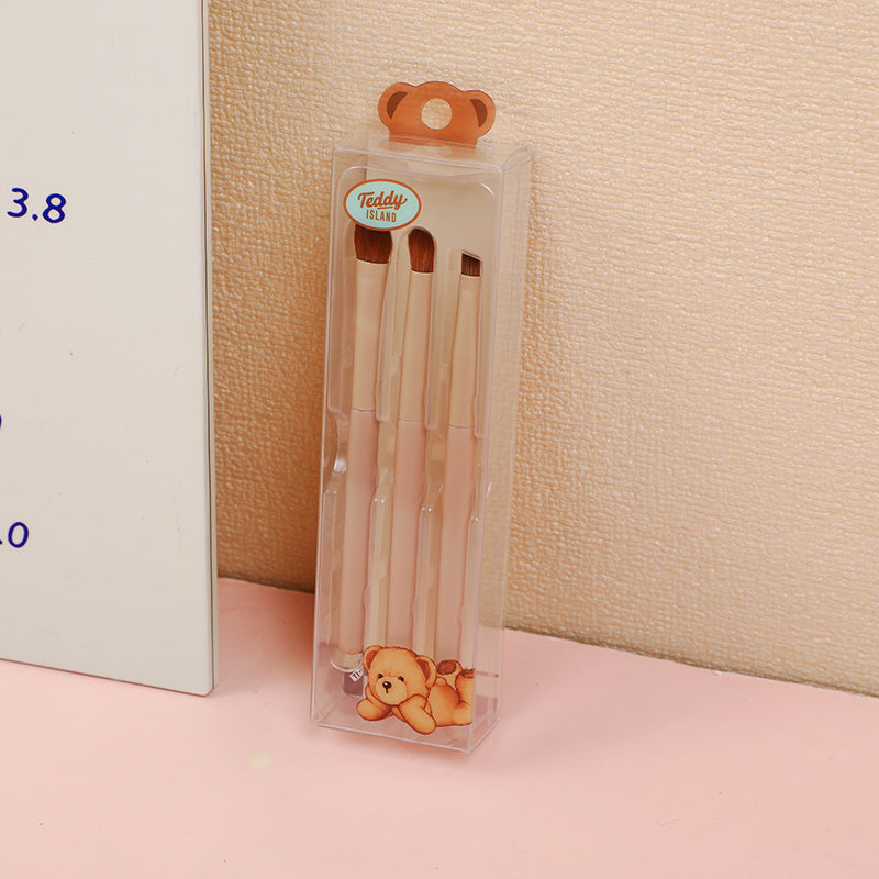TEDDY ISLAND series eye makeup brush combo set-3pcs
