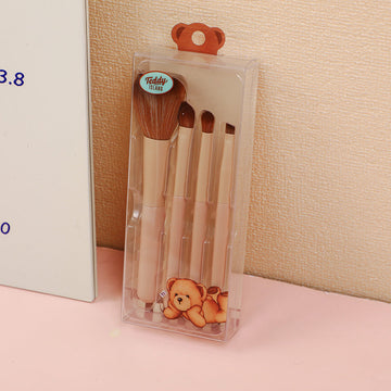 TEDDY ISLAND series beauty makeup brush combo set-4pcs