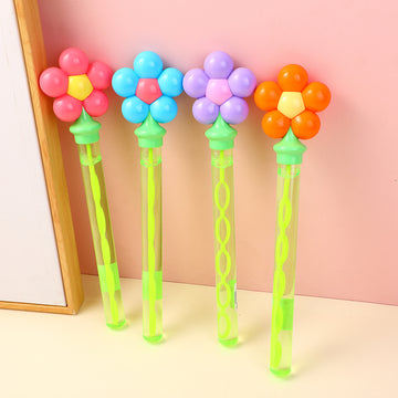 6635 Dopamine colorful flower long bubble wand toy