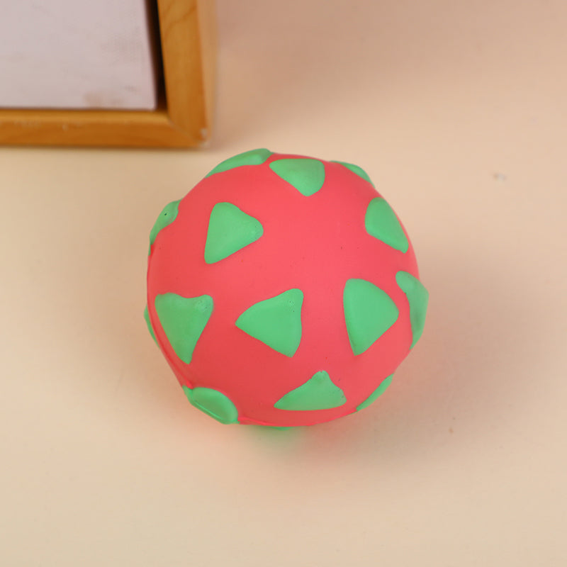 Cheese and dragon fruit PU decompression bouncy ball 6cm