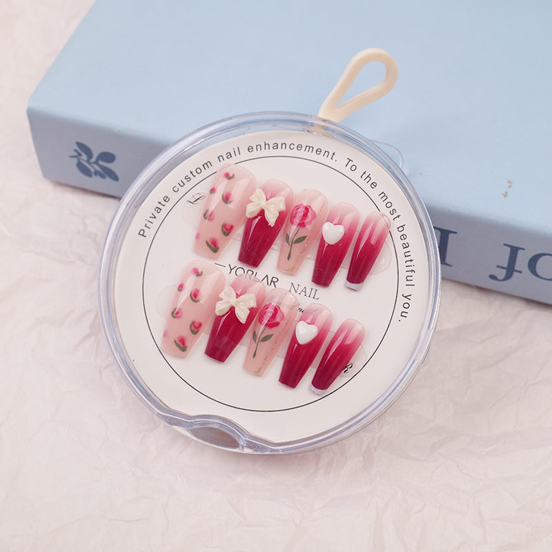 Sweetheart wearable manicure-07 Rose in the wind