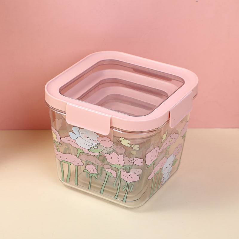 Square cartoon printed storage box-200ml