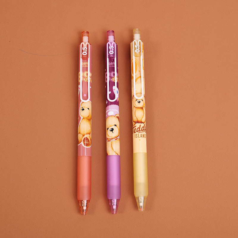 TEDDY ISLAND series gel pen-black