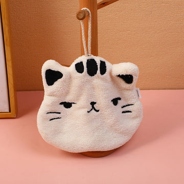 Big-faced cat hand towel