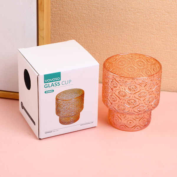 Vintage stackable glass cup-330ml