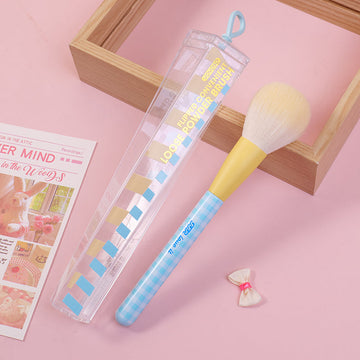 Flipped convenient loose powder brush