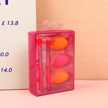 Makeup brush and powder puff set 5pcs