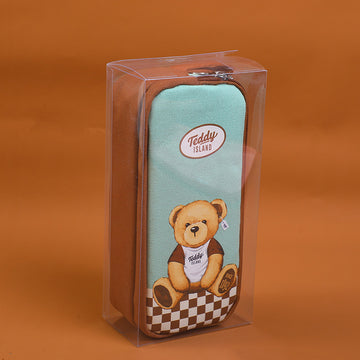 TEDDY ISLAND series pencil case with double zippers-3