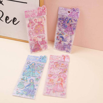 Hot stamping colorful dress-up sticker-2