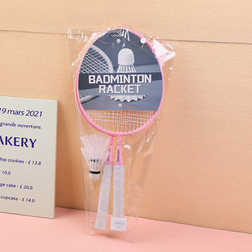 Children's badminton racket 2pcs-pink (including 2pcs shuttlecock)