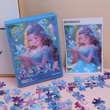 Forest girl series puzzle 100pcs-blue 88898
