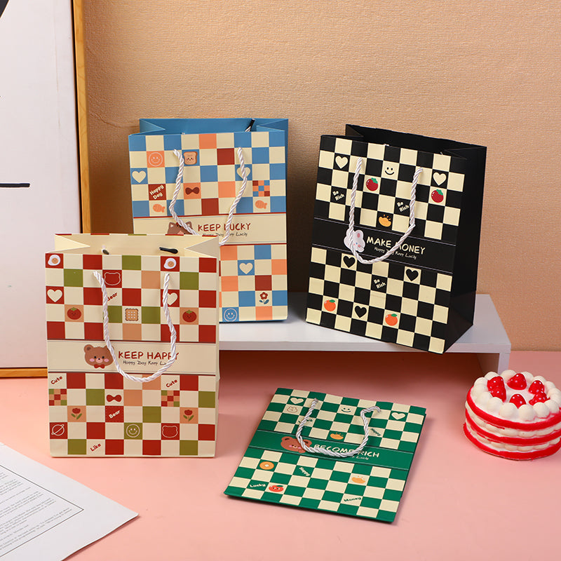 Checkered series classic vertical gift bag-medium