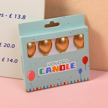 Gold Balloon Candle Set of 4-4pcs