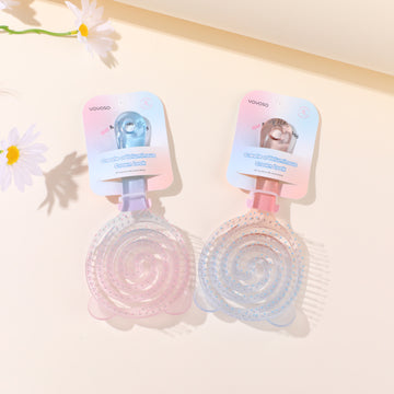 Gradient Color Candy Series Bear Head Wet & Dry Hair Brush
