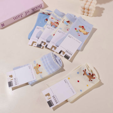 Dachshund Series Happy Puppy Women's Mid-Calf Socks