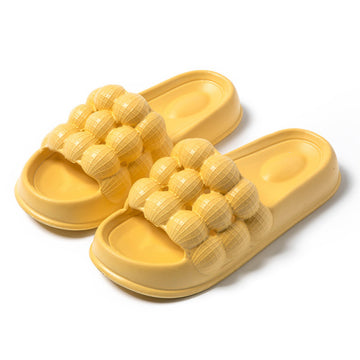Bubble pattern yellow women's household slipper size 40-41