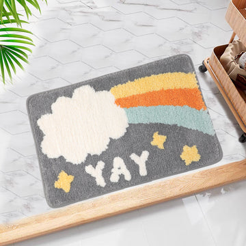 Rainbow cloud series floor mat