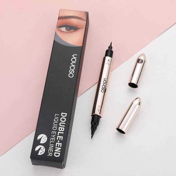 Double-end waterproof liquid eyeliner-brown