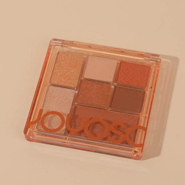 Seven colour eyeshadow palette-02 brown orange