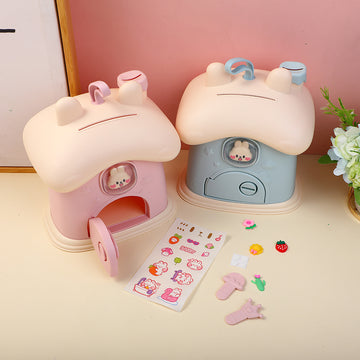 Static cute rabbit piggy bank toy