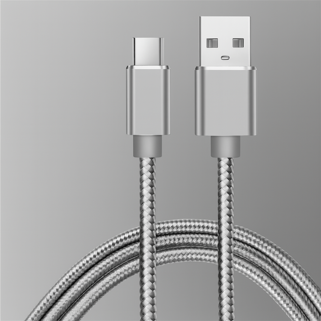 2.4A aluminum case knitted TYPE-C data line-gray