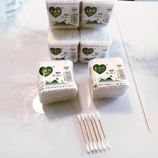Bamboo Charcoal Square Box Cotton Swabs 200Pcs-723 - YOYOSO PAKISTAN