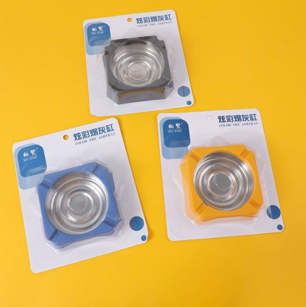 Colourful square ashtray