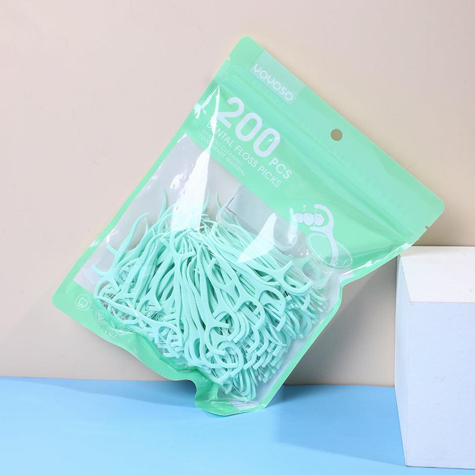 Fine Floss Bar 200Pcs (With Box) - Mint Green - YOYOSO PAKISTAN