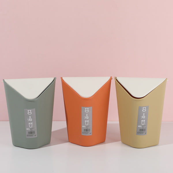 Flipped lid tabletop trash can-8347