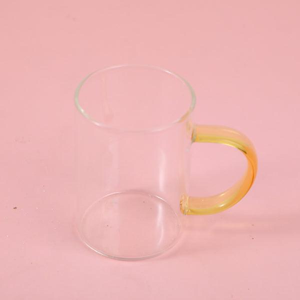 High Borosilicate Large Glass Cup With Colored Handle 60*85 - YOYOSO PAKISTAN