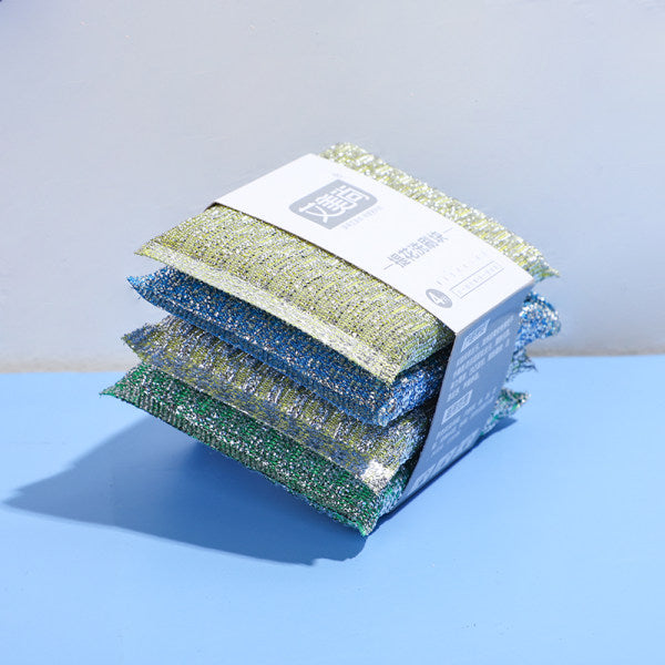 Jacquard sponge scouring pad 4 pcs