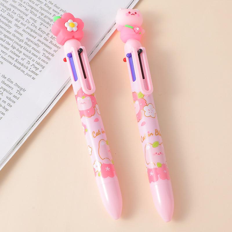 Sakura Yoyo Rabbit Series-Cat With Flower 6 Colours Ballpen - YOYOSO PAKISTAN