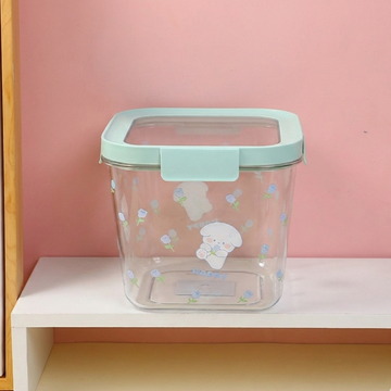 Square cartoon printed storage box-2L (1 piece)