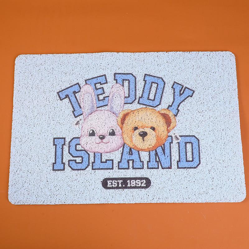 Teddy Island Series Floor Mat 003-Blue - YOYOSO PAKISTAN