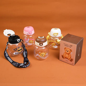 Teddy Island Series Large Capacity Plastic Cup-950Ml - YOYOSO PAKISTAN