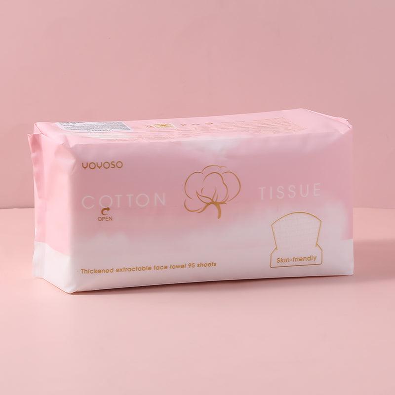 Thickened extractable soft cotton face towel 95 sheets-pearl pattern - YOYOSO PAKISTAN
