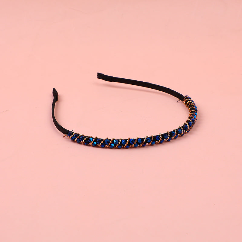 Wave Crystal Headband Blue