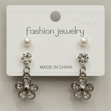 Diamond Pearl Studs-37 2Pairs