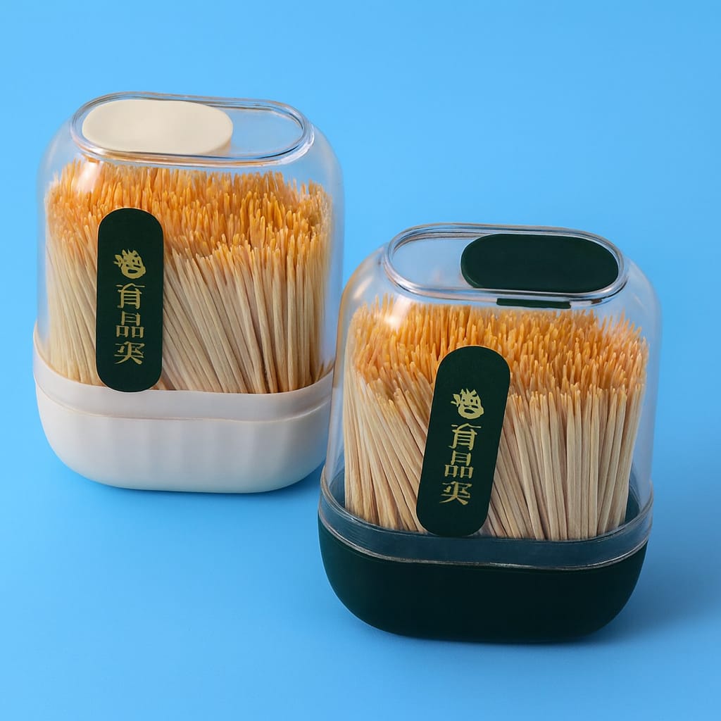 Toothpicks In Square Bottle-5077